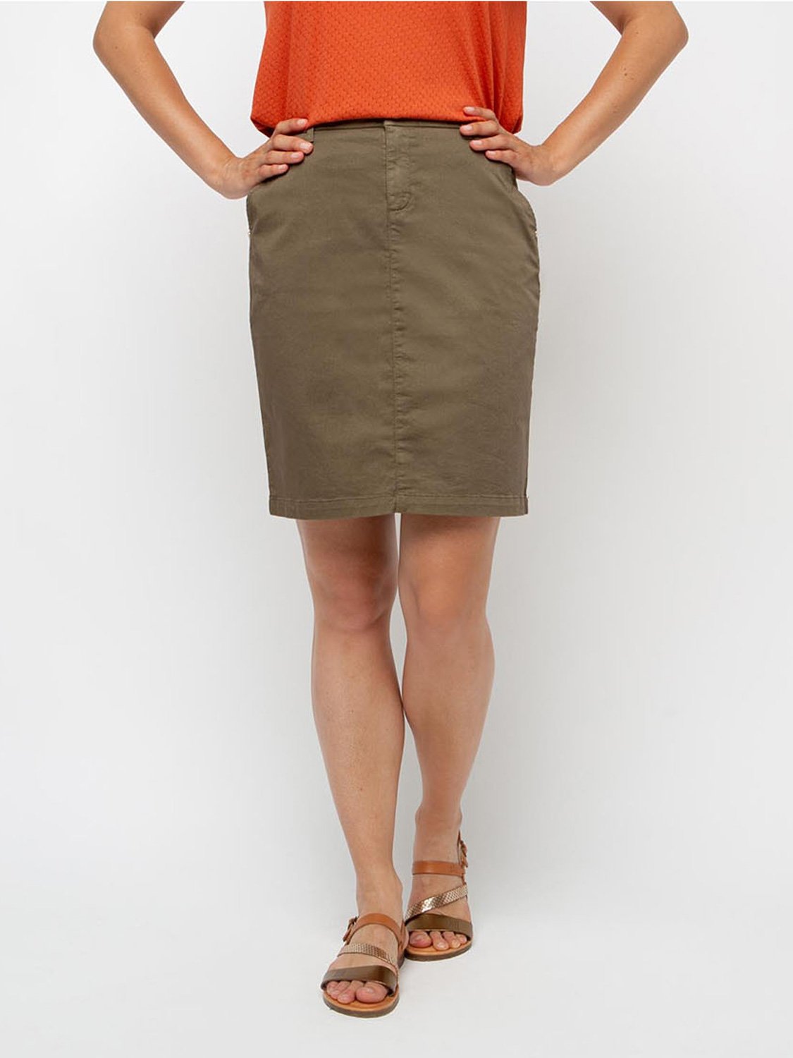 Jupe Femme Matière Eco-Conçue Kaki