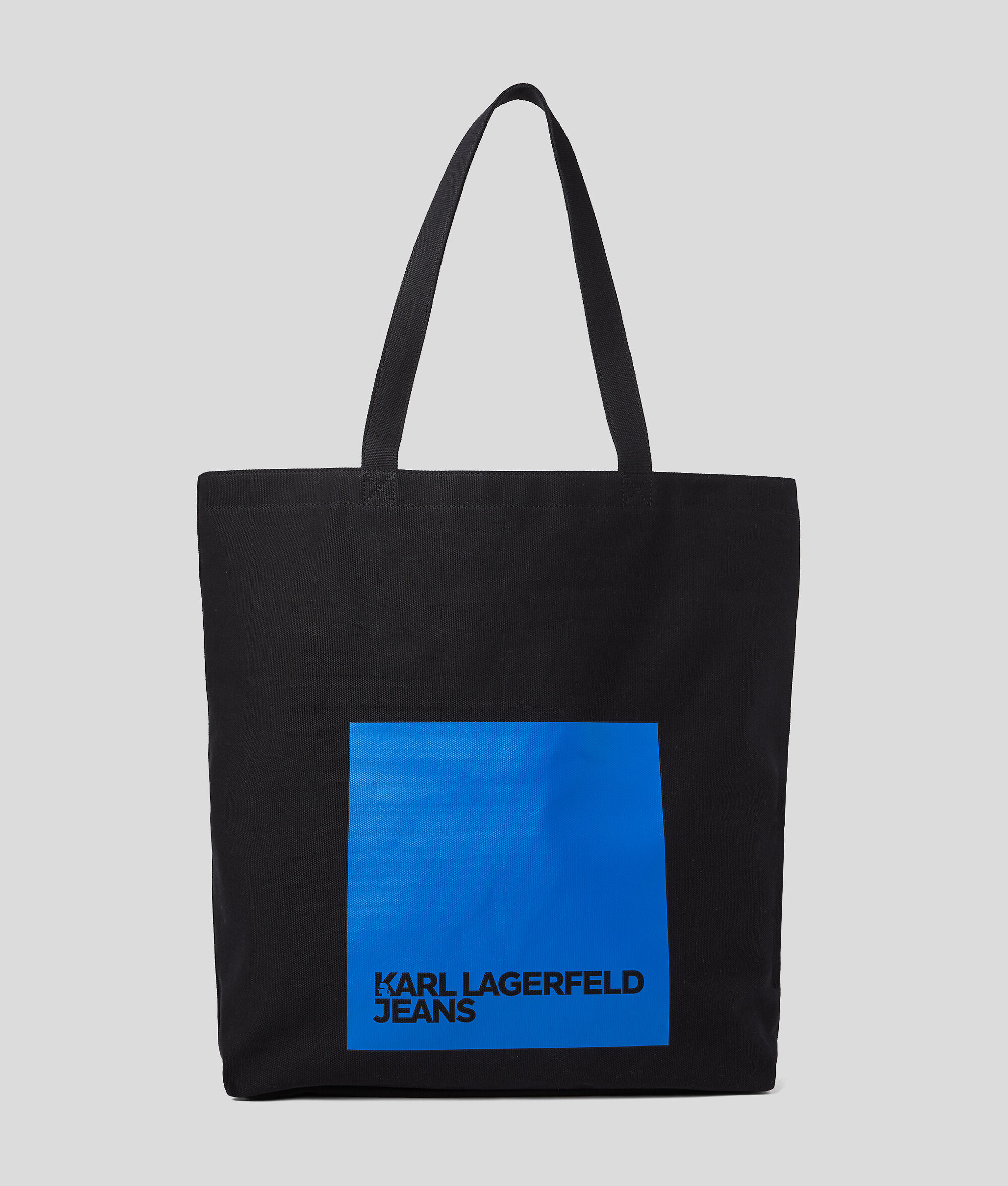 CABAS EN TOILE AVEC EMPIÈCEMENT À LOGO KLJ