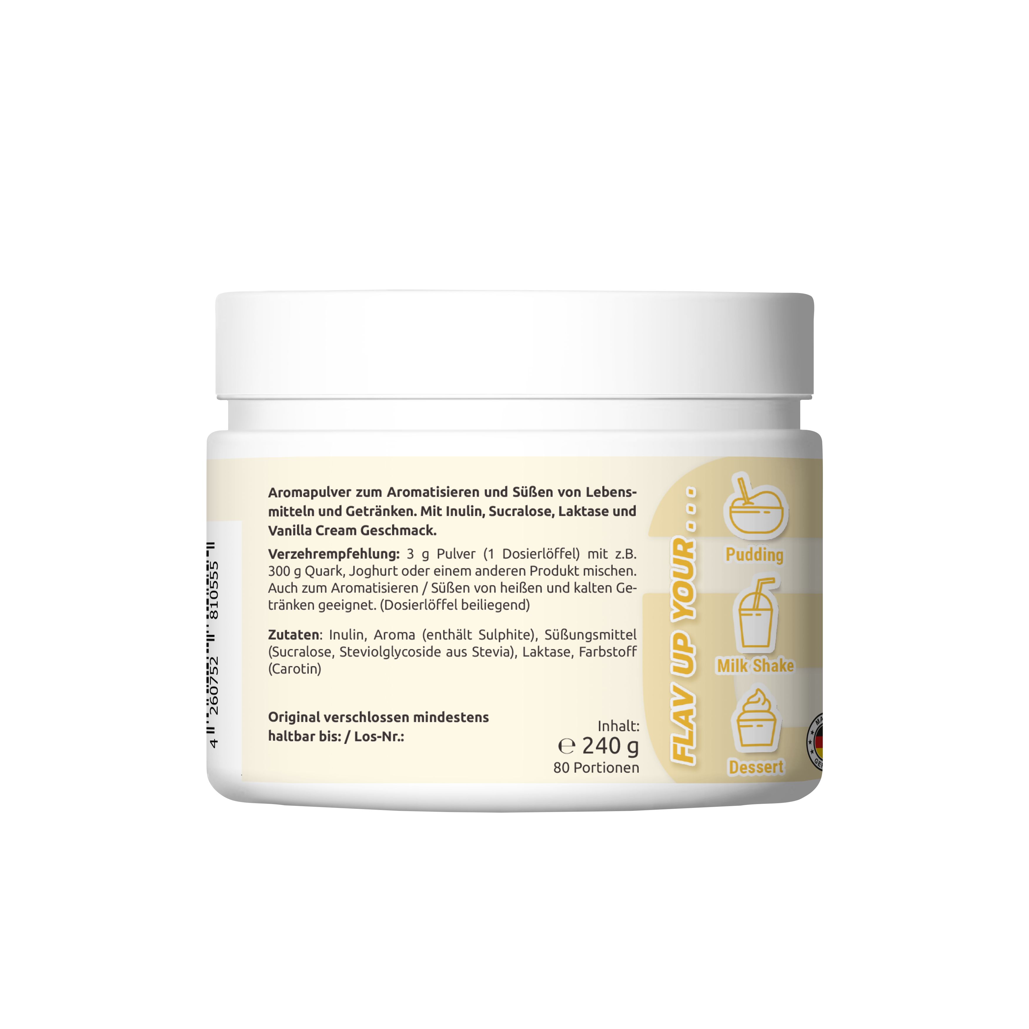 EVO FLAVUP VANILLA CREAM GESCHMACKSPULVER