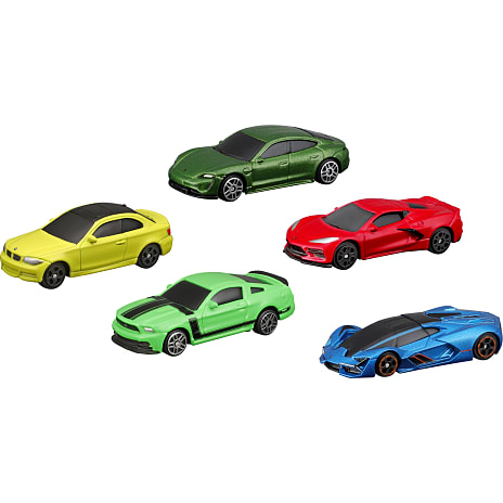 Car Mania Diecast legetøjsbiler 5-pak - flere varianter - assorteret