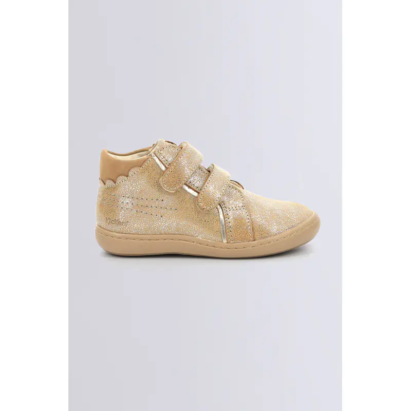 KICKMARY BEIGE METALLISE BOTTINES Cuir Fille