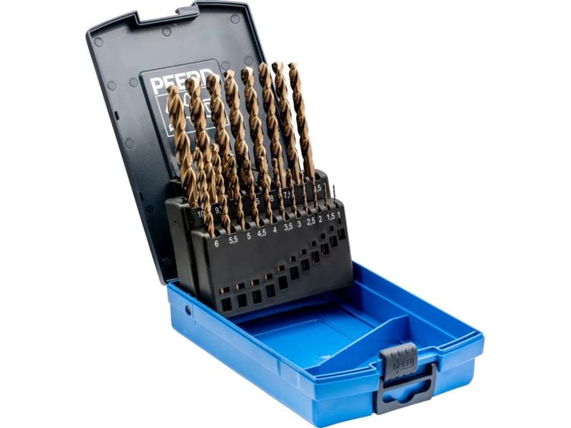 Pferd HSSE-Spiralbohrer-Set 19-tlg. INOX N DIN 338 SET SPB DIN 338 HSSE N 1-10 INOX 19TLG
