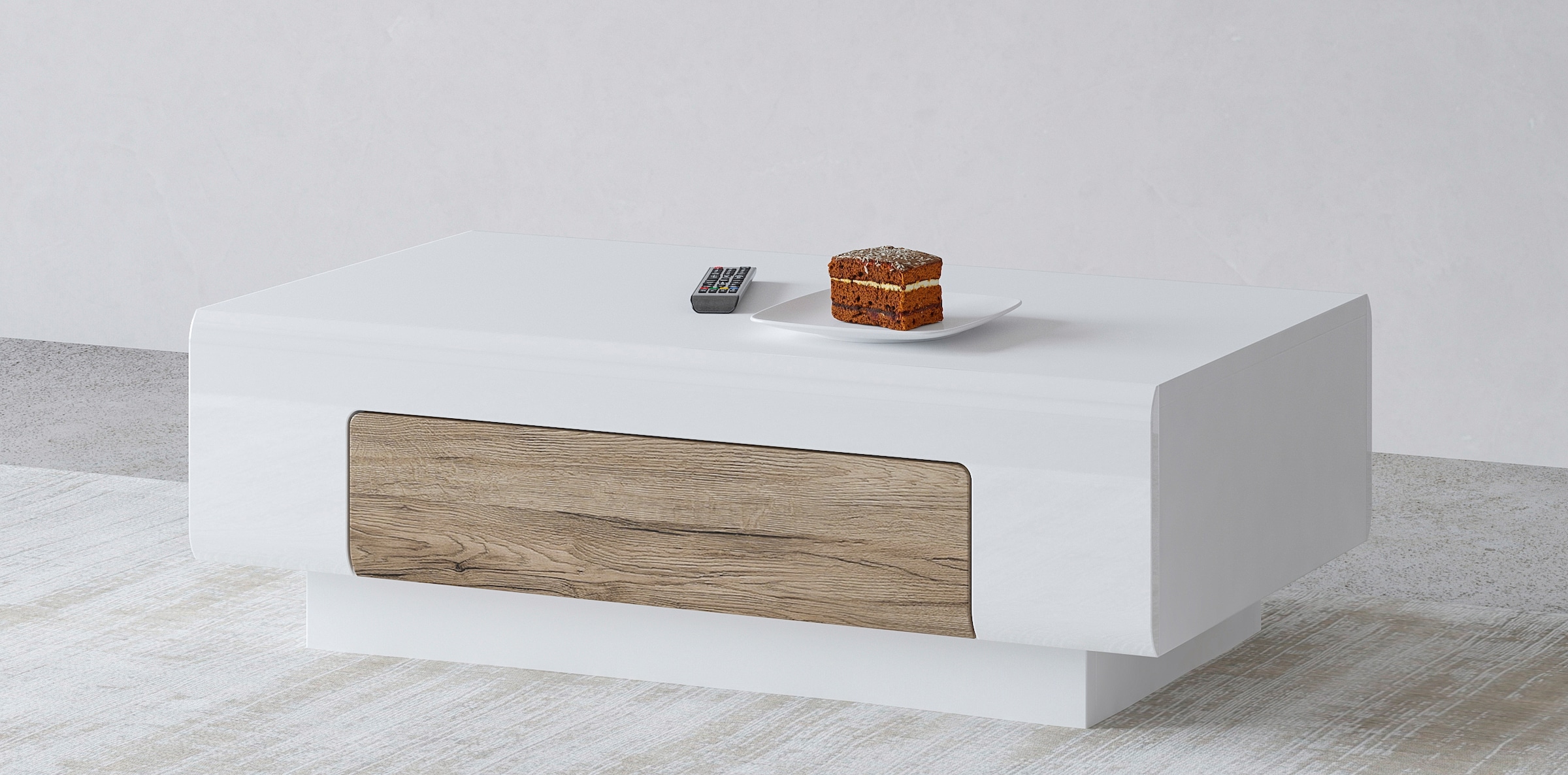 INOSIGN Couchtisch »Toledo,Breite 110cm eleganter Sofatisch mit Hochglanzelemente« Kaffeetisch mit 1 Schublade, Wohnzimmertisch