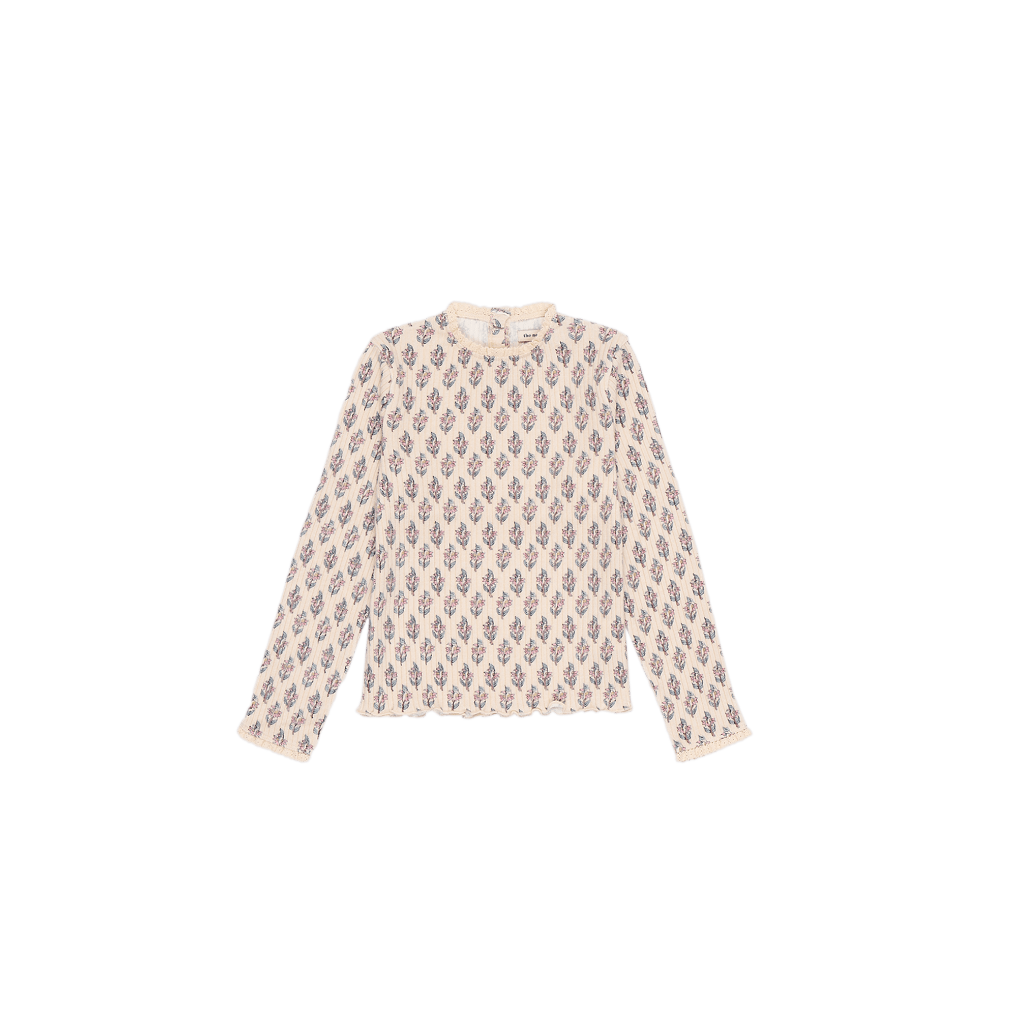 BETSY - Tee-shirt col rond imprimé en coton stretch| Rose