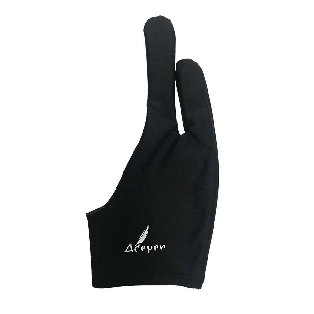 Zweifinger Zeichenhandschuh für Zeichenbrett / Grafiktablet / Lichttisch - Schwarz