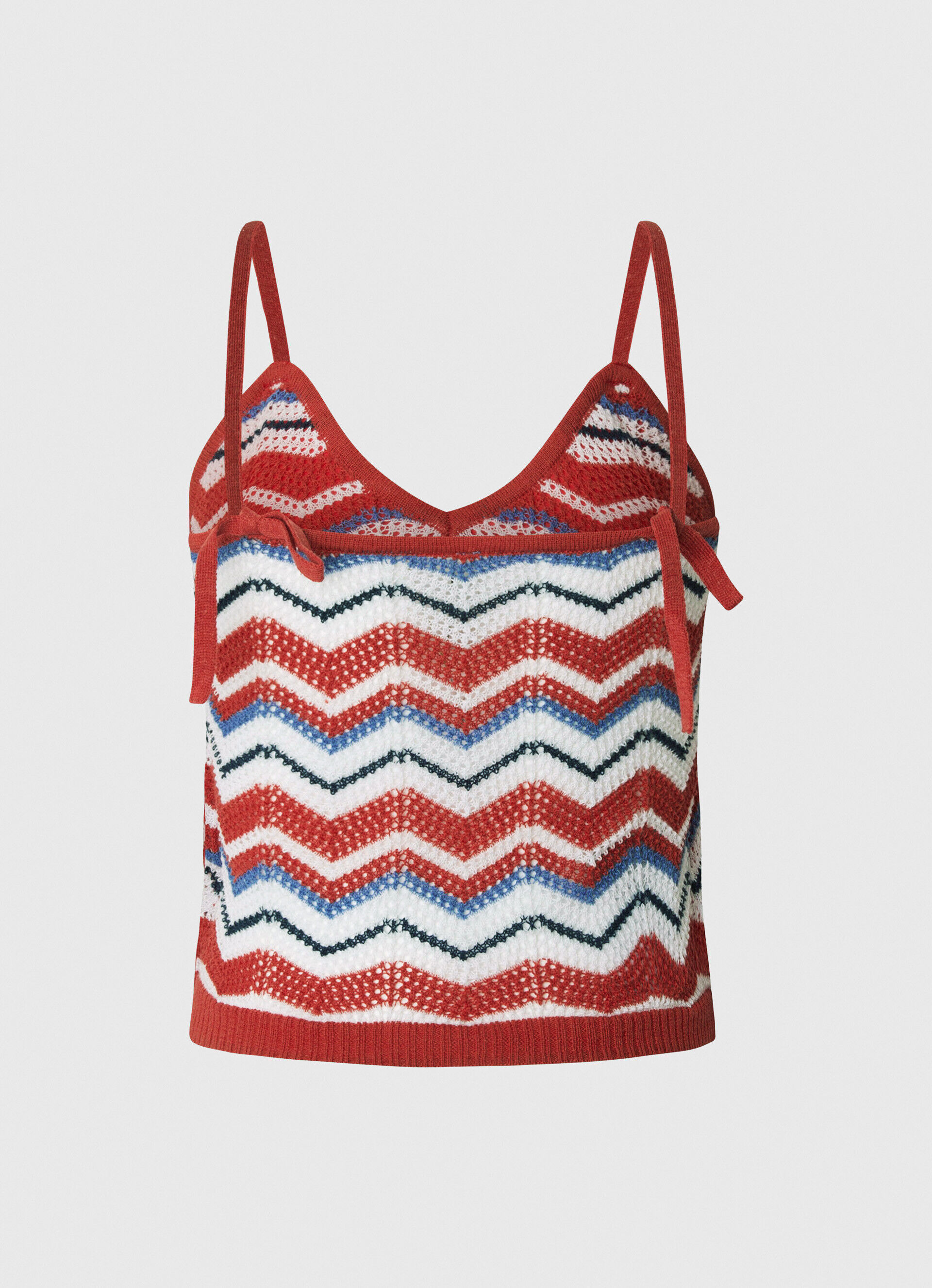 Blusa com estampa em zigue-zague - vermelho estúdio
