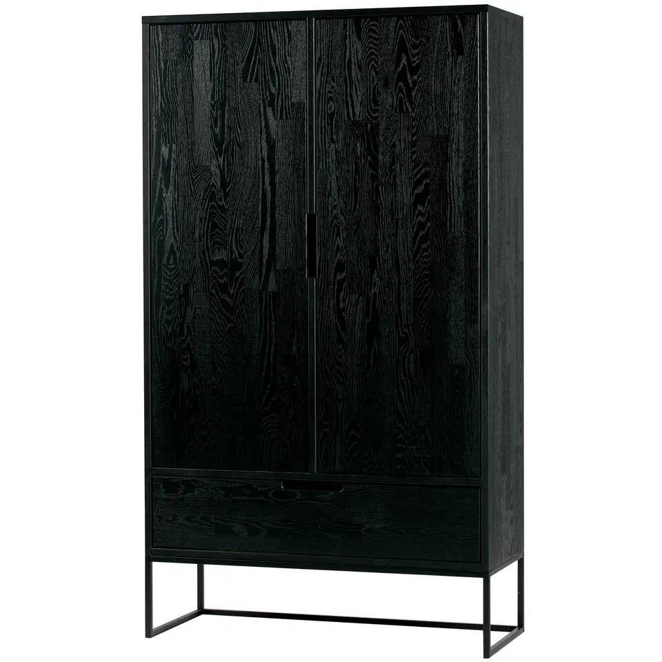 WOOOD Silas 2-Deurs Kast - Essen - Blacknight - 149x85x35