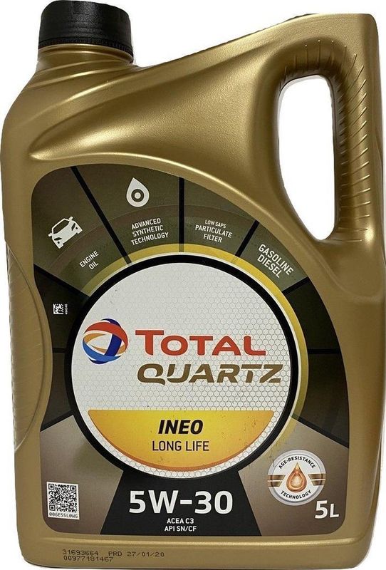 Total - Quartz Ineo Longlife - Motorolie - 5W-30 - 5L
