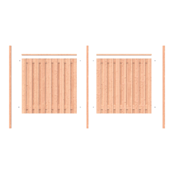 Schutting startpakket Royal Douglas hout geschaafd bruin 3,8 m