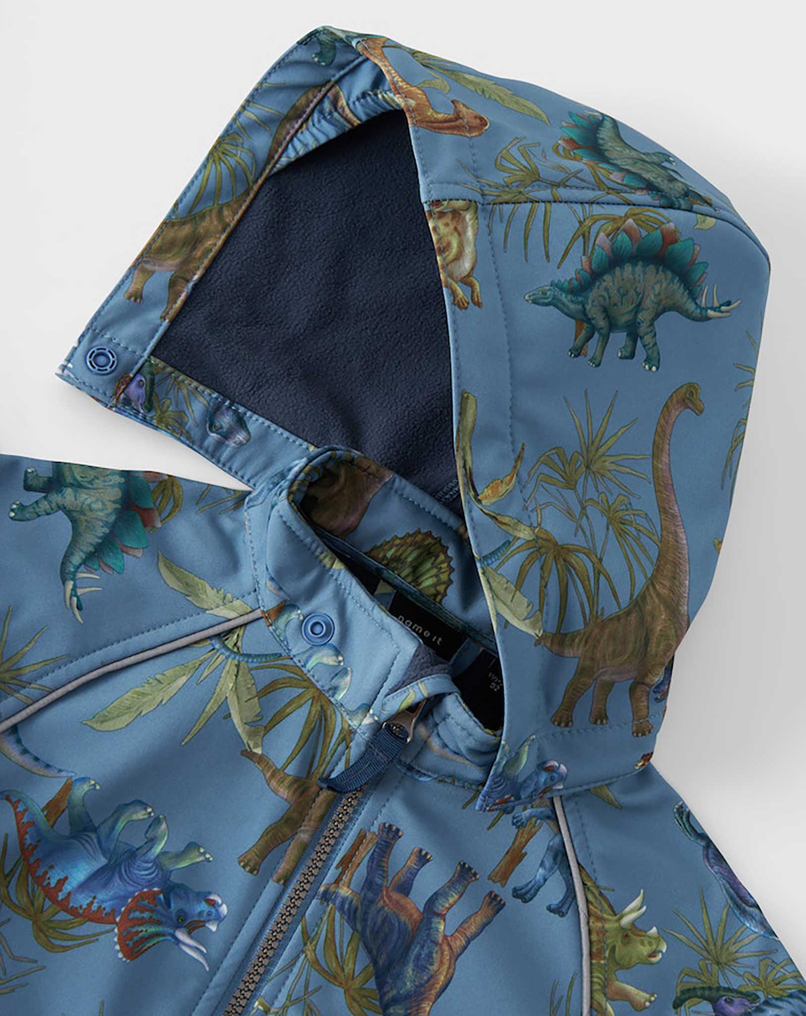 Softshell-Overall NMMALFA08 DINOS AOP in coronet blue