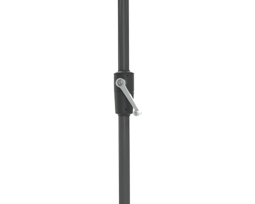 Soluna balkonparasol, Bordeaux Ø 270 cm, halfrond, donkergrijs
