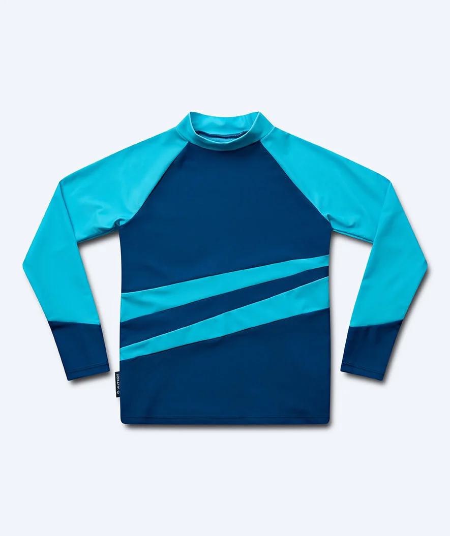 Watery UV-trøje til børn - Manami Langærmet Rashguard - Atlantic Blue