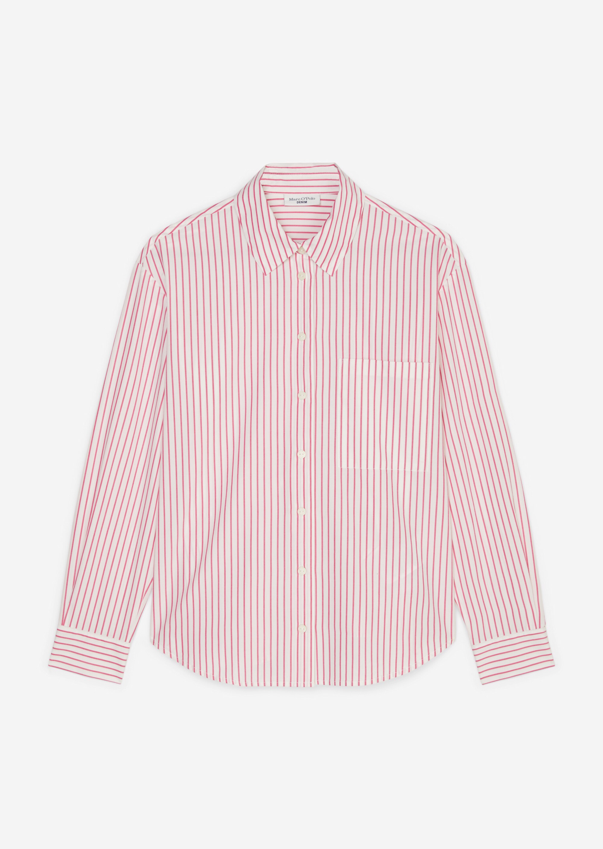 Streifen-Hemd loose aus reinem Organic Cotton