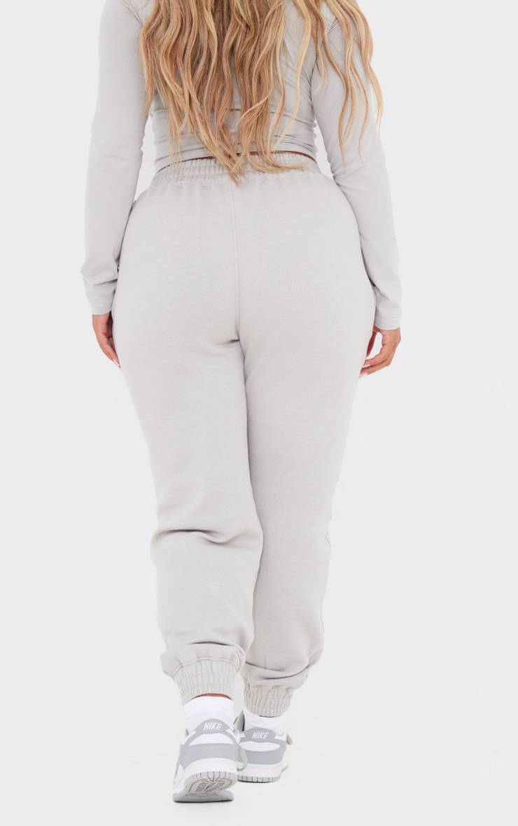 Gris Cendré Joggers Shape Taille Haute À Revers