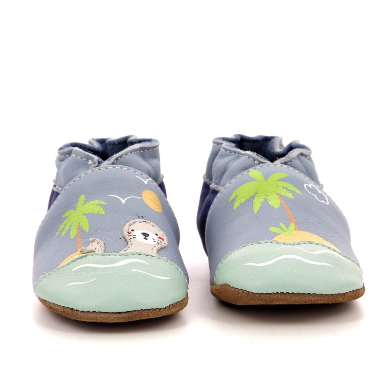 Robeez Robeez Chaussons Island Holidays Bleu gris