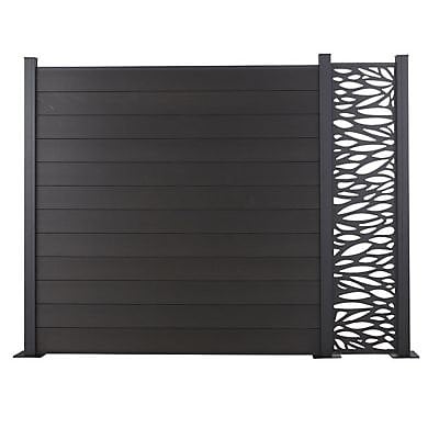 Décor feuille aluminium Neva anthracite
