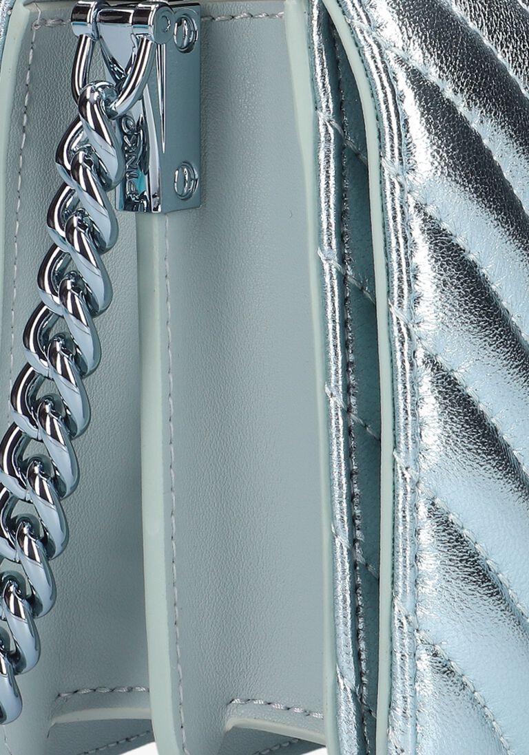 PINKO blauwe pinko schoudertas love click mini metal