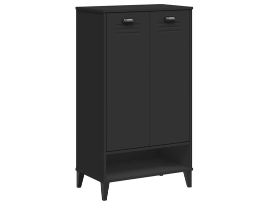 VIDAXL - Armoire à chaussures viken noir bois de pin solide