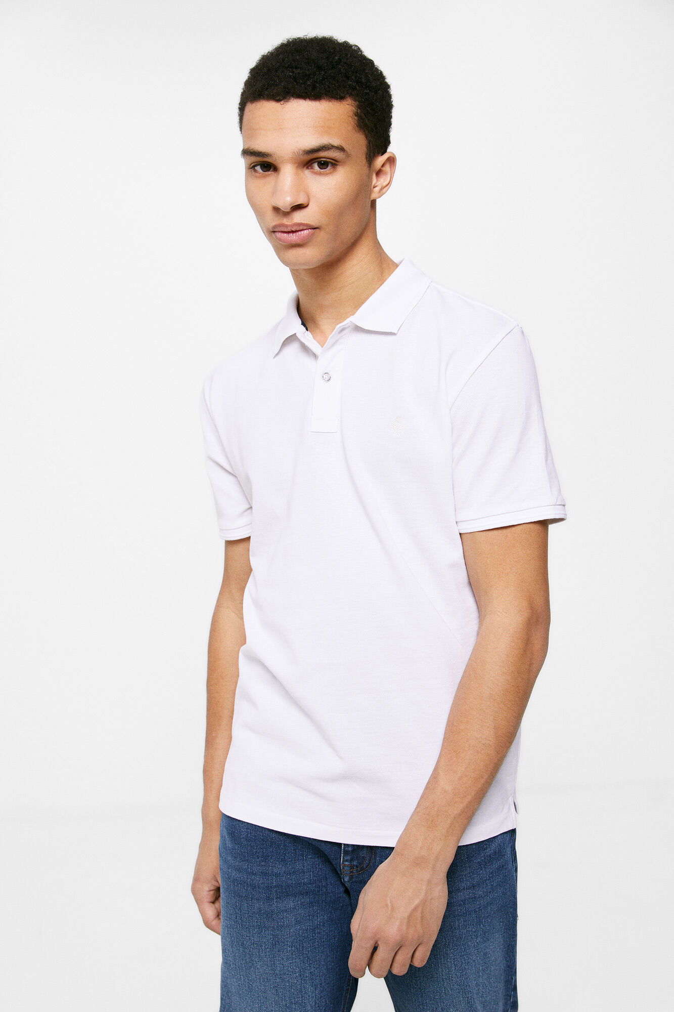 Polo piqué slim fit - branco