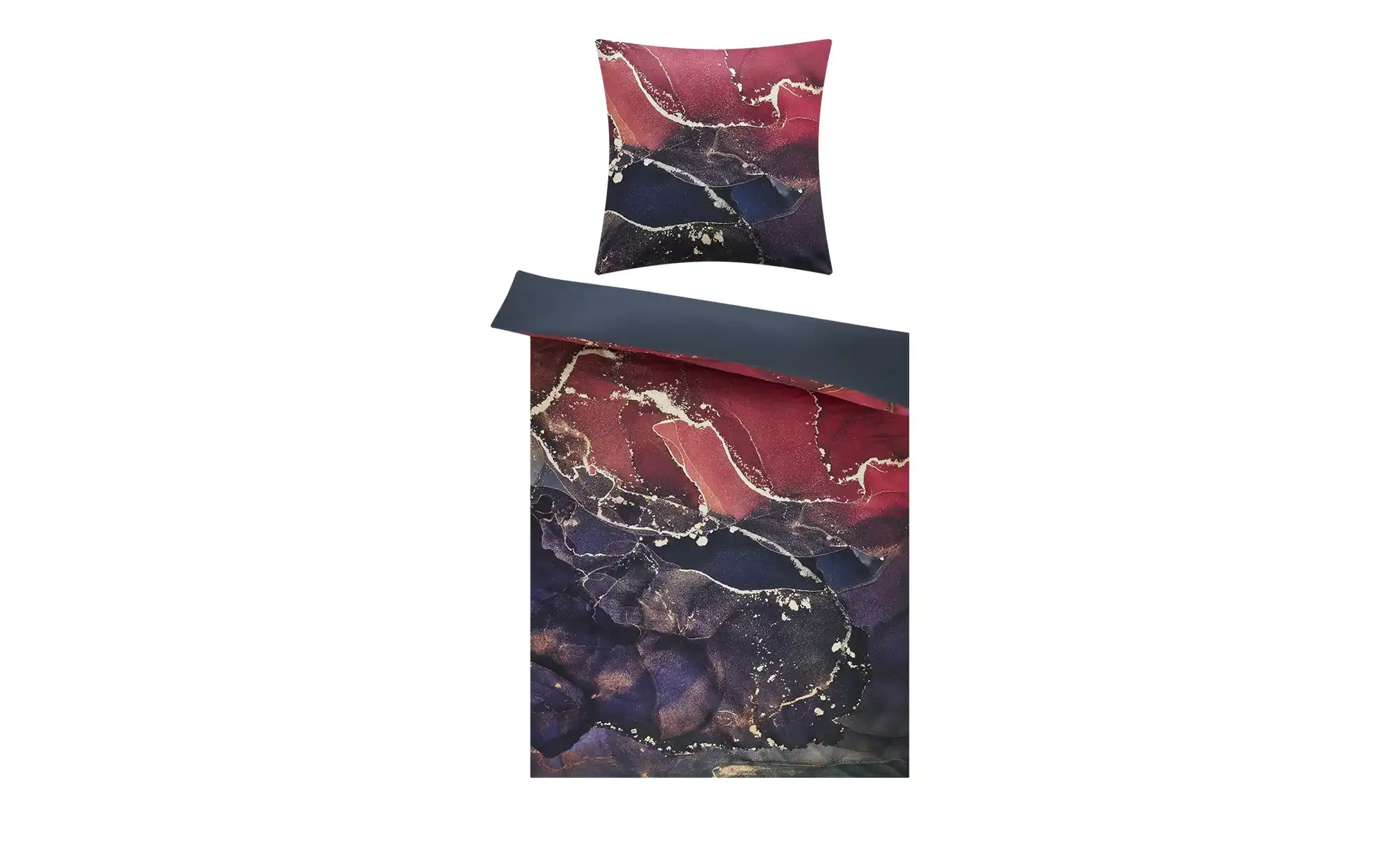 indigo Mako-Satin Bettwäsche Midnight