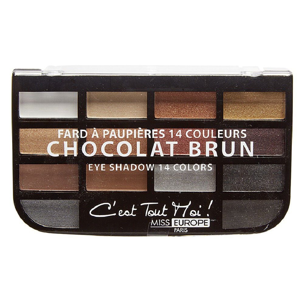 Palette Ombre paupière x14 teintes chocolat brun n°01