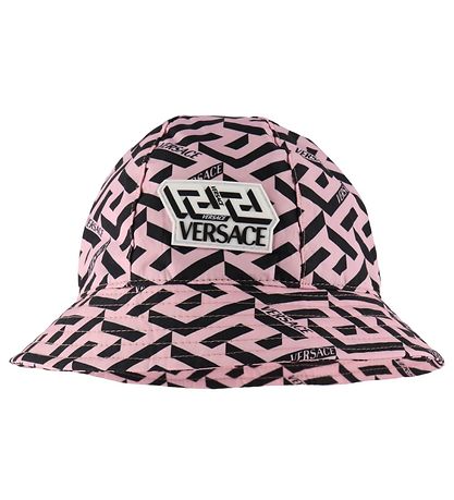 Versace Sonnenhut - Sorte/Rosa m. Logo