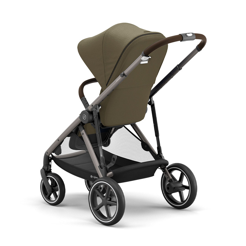 Poussette double Gazelle S - Châssis Taupe / Siège Seashell Beige
