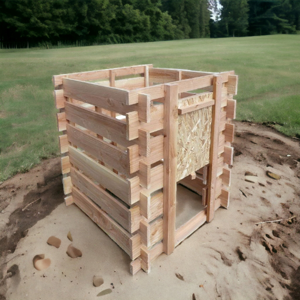 Composteur en bois de douglas naturel 379 litres