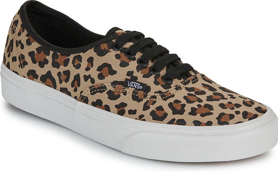 VANS Authentic Animalier sneakers met panterprint lichtbruin