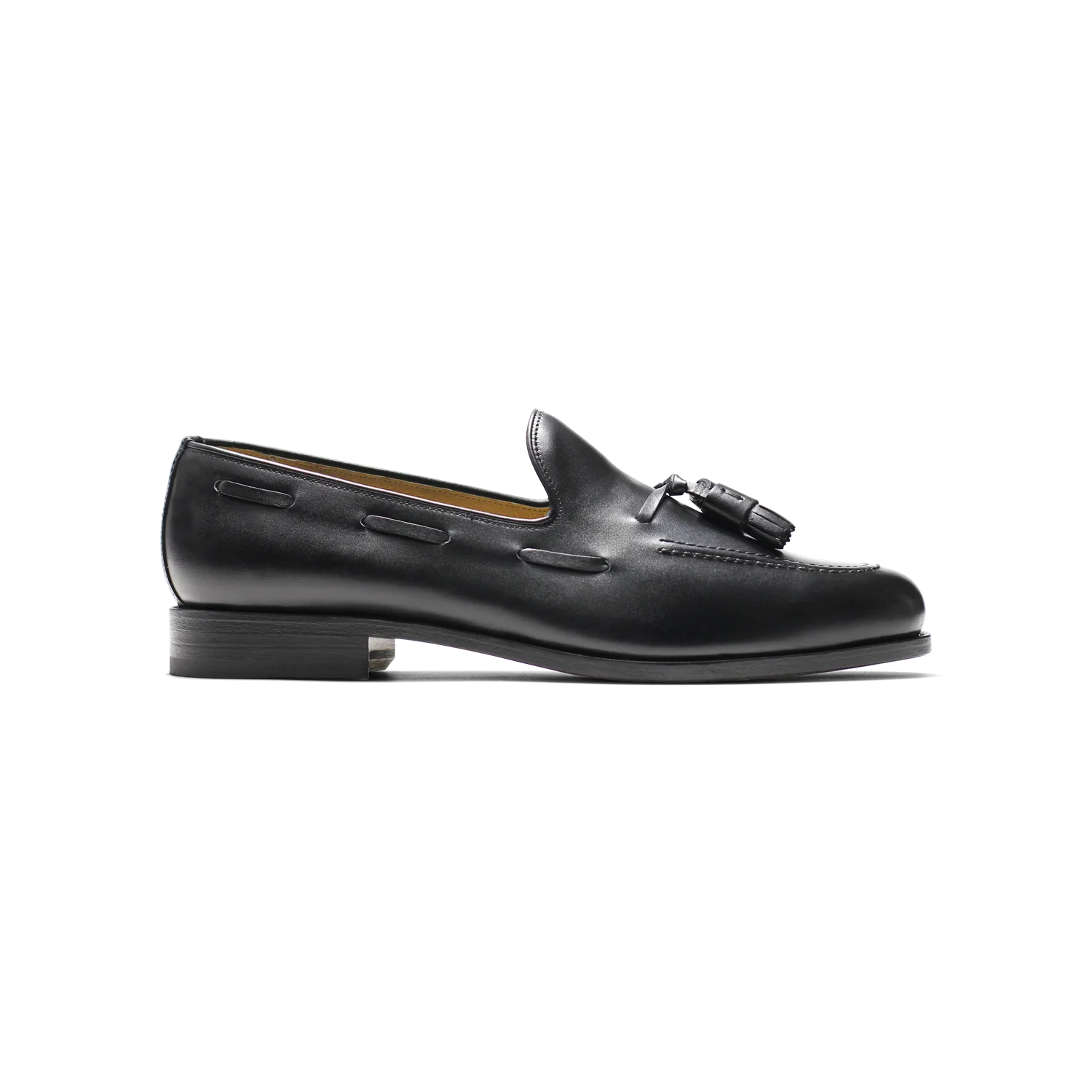 Micky-Mocassin à glands en cuir noir