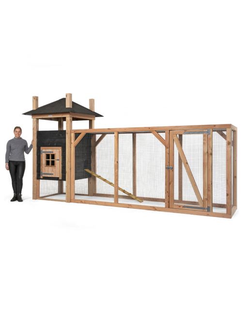 Voldux Hooiberg Tom Xl - Kippenhok - 411x125x225 cm Naturel Zwart