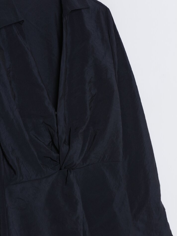 Vestido curto envelope - Preto