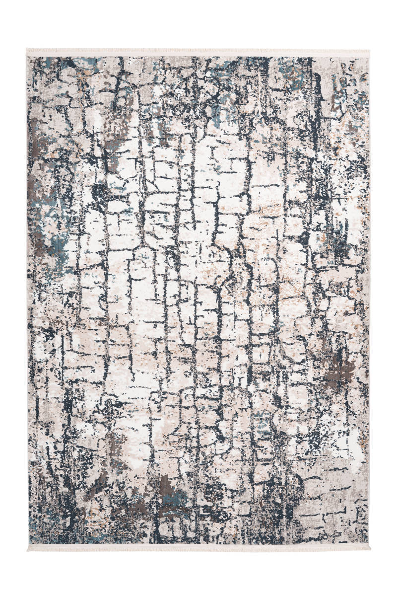 Fransenteppich AKROPOLIS 125 - grau-blau - 80x150 cm