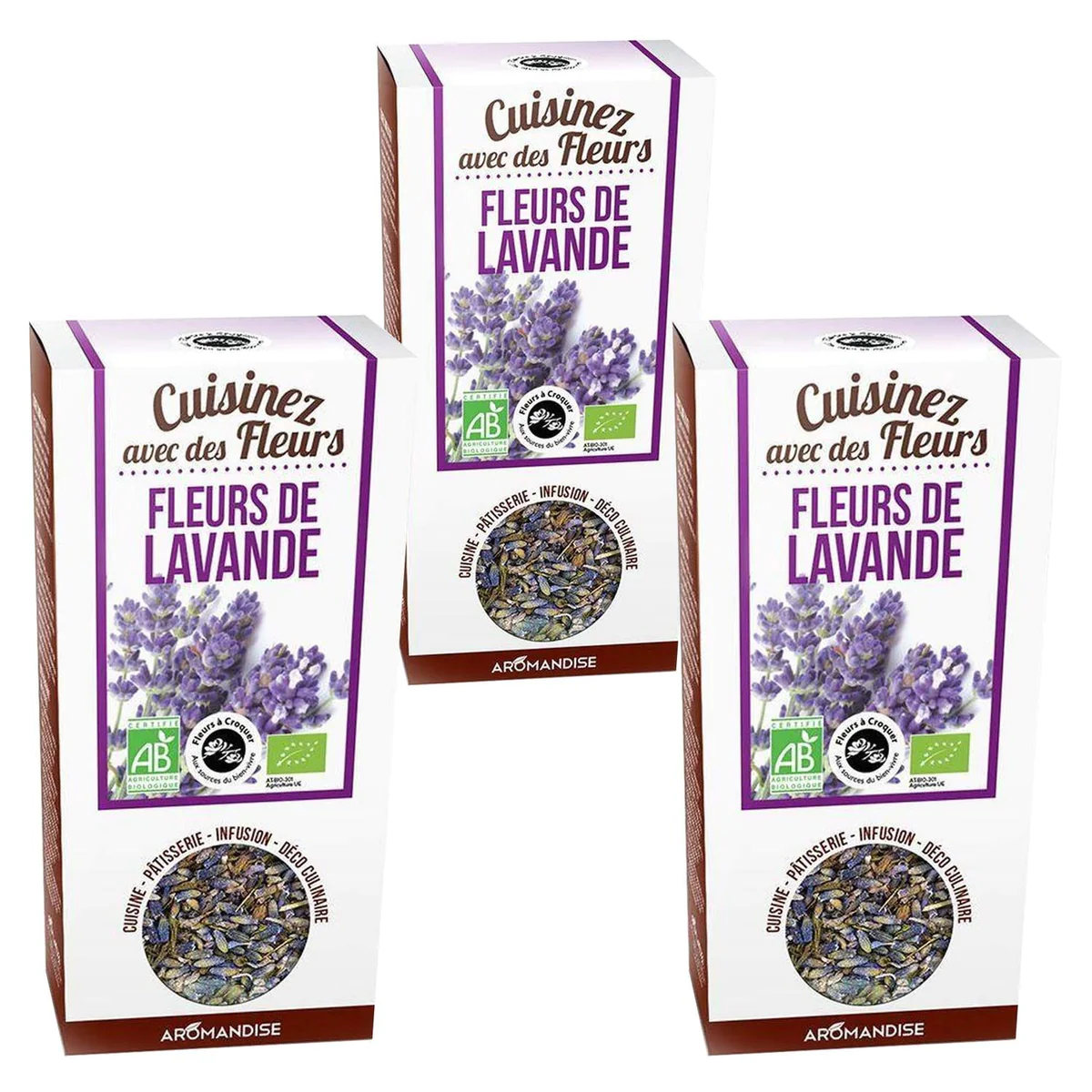 Fleurs comestibles bio - Fleurs de Lavande 120 g Aromandise