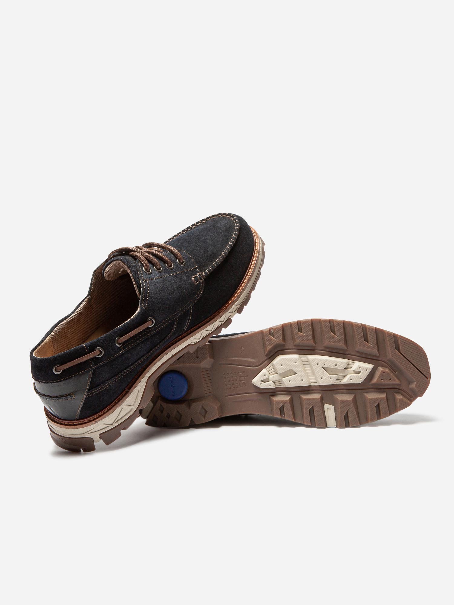 Chaussures Bateau Homme Semelle Epaisse Cuir Marine