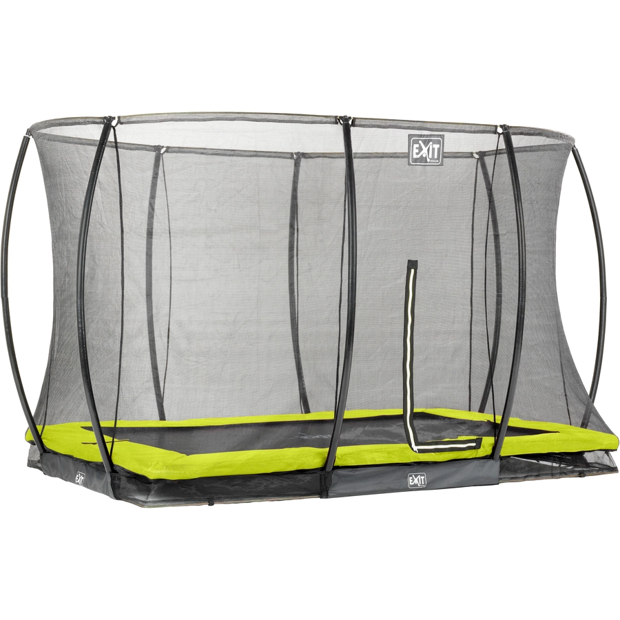 EXIT Bodentrampolin Silhouette Rechteckig 214x305 cm mit Sicherheitsnetz - grün
