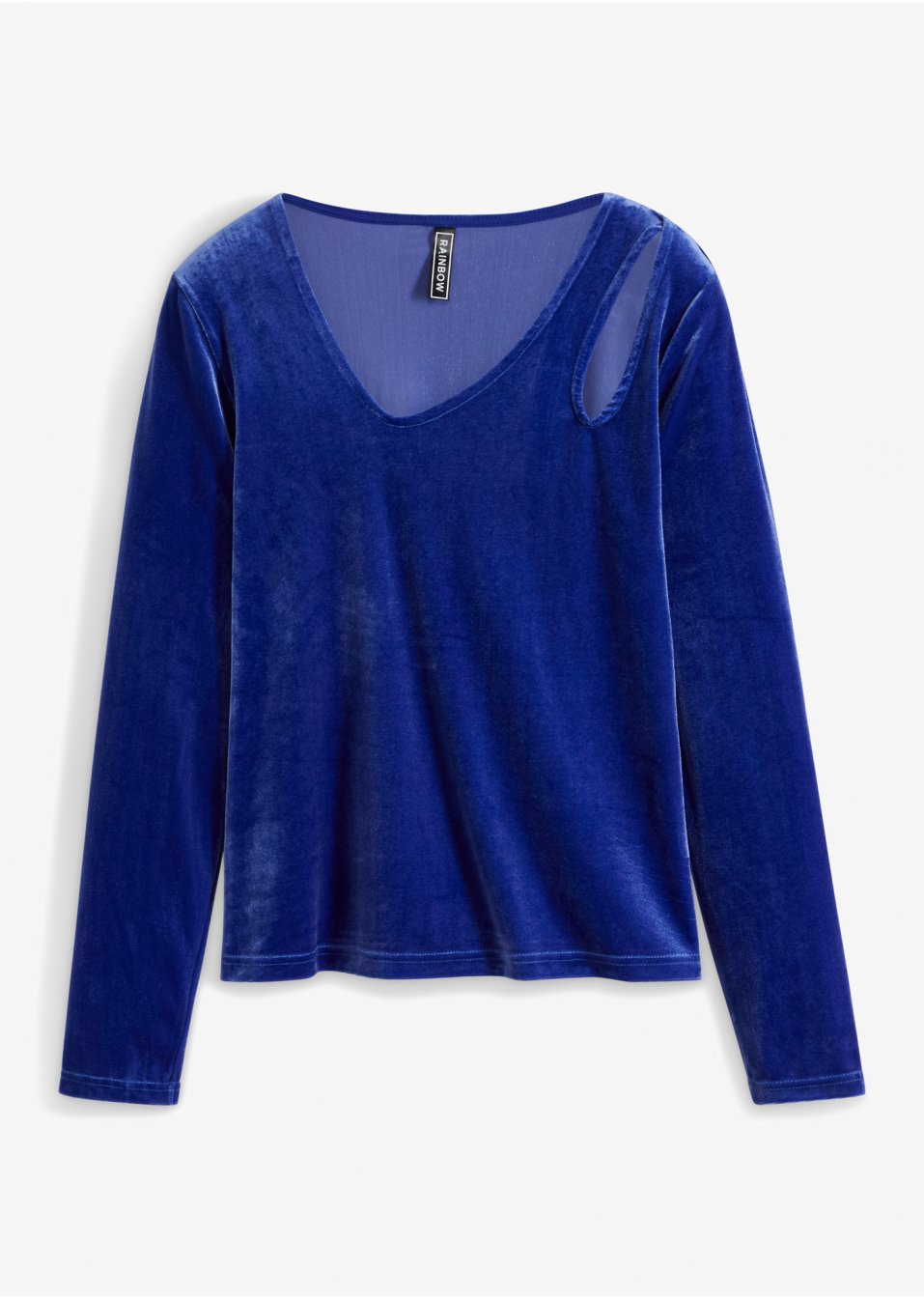 T-shirt en velours avec découpe