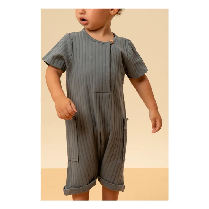 Studio Bohème Combishort Aimé Côtelée | Bleu gris