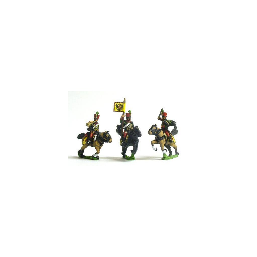 Austrian Cavalry 1805-14: Command: Hussar Officer, Standard Bearer& Trumpeter