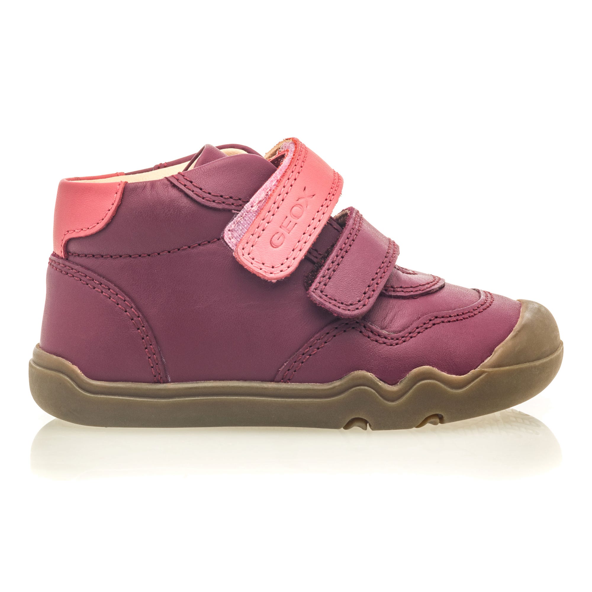 Baskets hautes Bébé fille en cuir violet