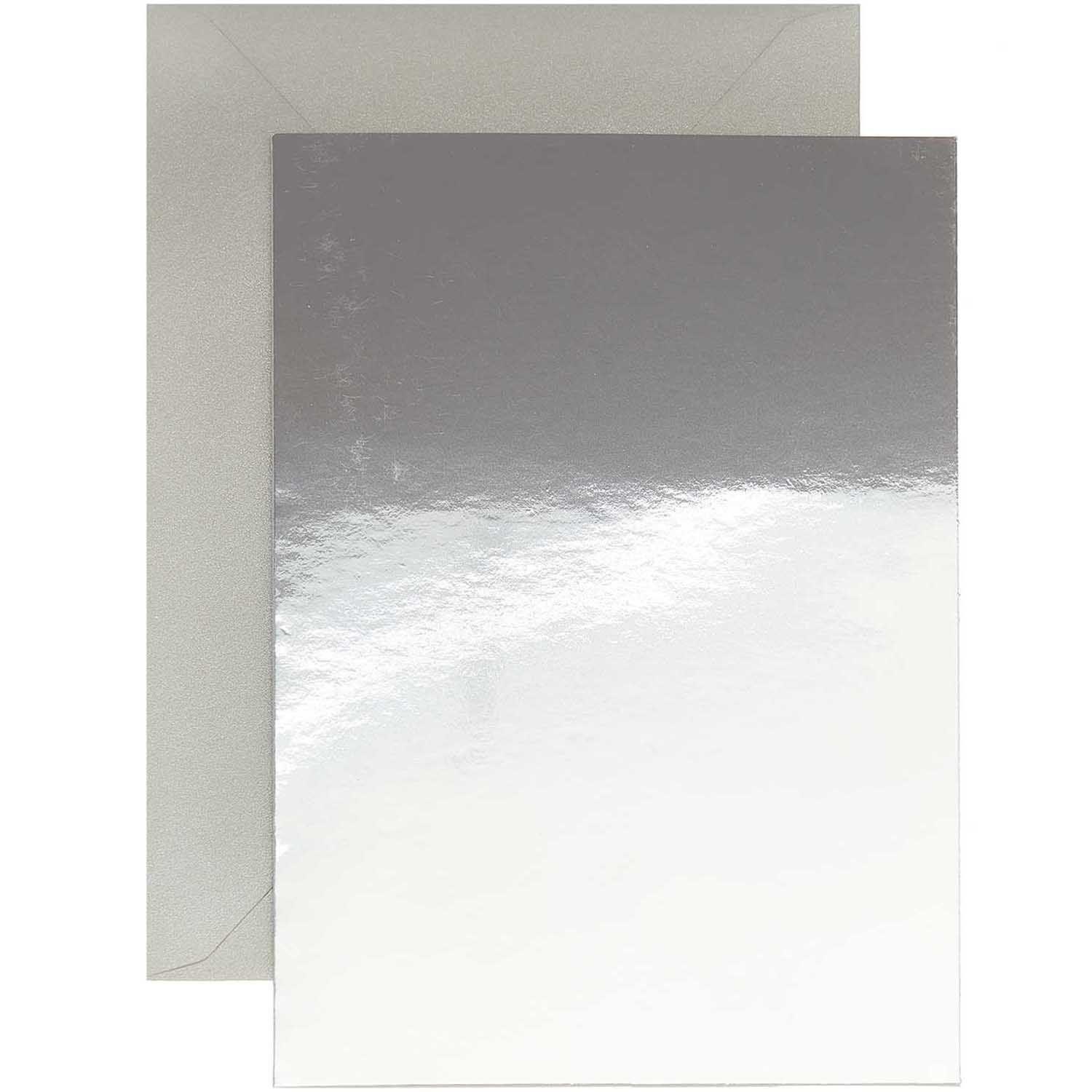 Kartenset Spiegelkarton/Perlmutt silber, B6 FSC MIX