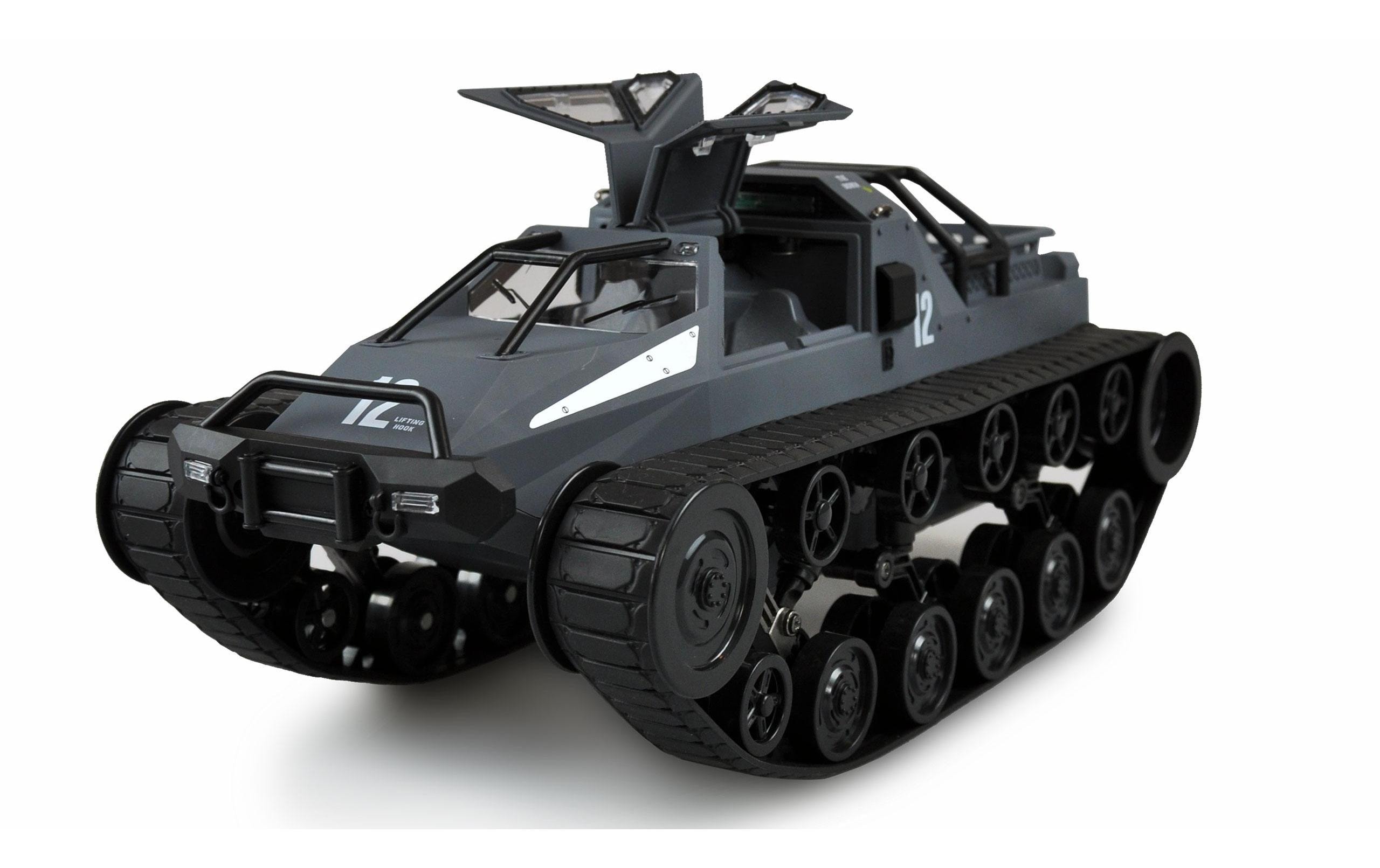 Kettenfahrzeug Military Police Grau, RTR, 1:12Futuristisches Raupen-Fahrzeug