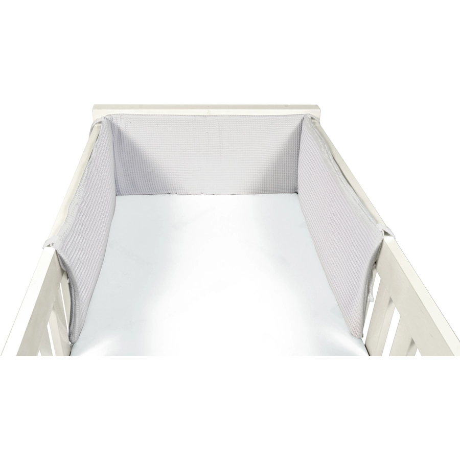 Dr. Sonne Nestchen Waffelpiquet Uni weiss 30 x 210 cm