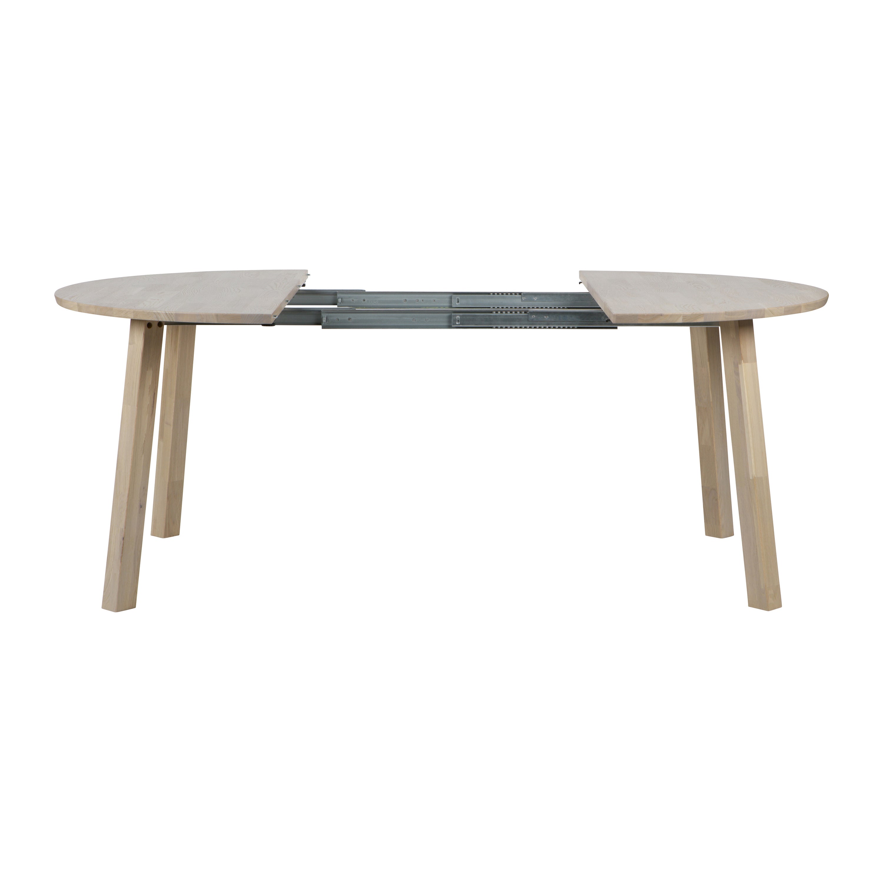 WOOOD Lange Jan Uitschuifbare Eettafel 120 x 200 cm - Whitewash Eiken