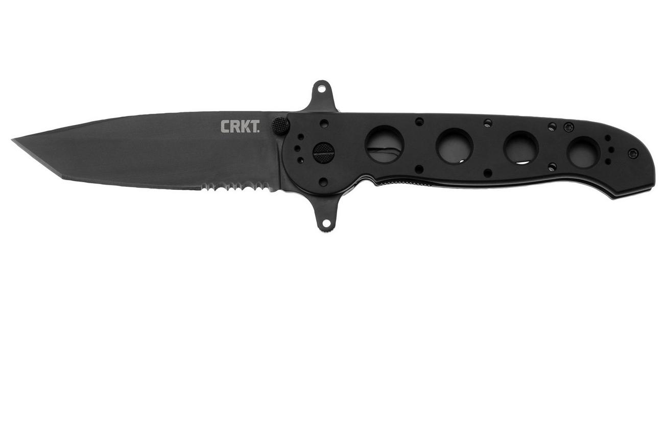 CRKT M16-14SF Black Aluminum, Triple Point Serrations, zakmes, Kit Carson Design