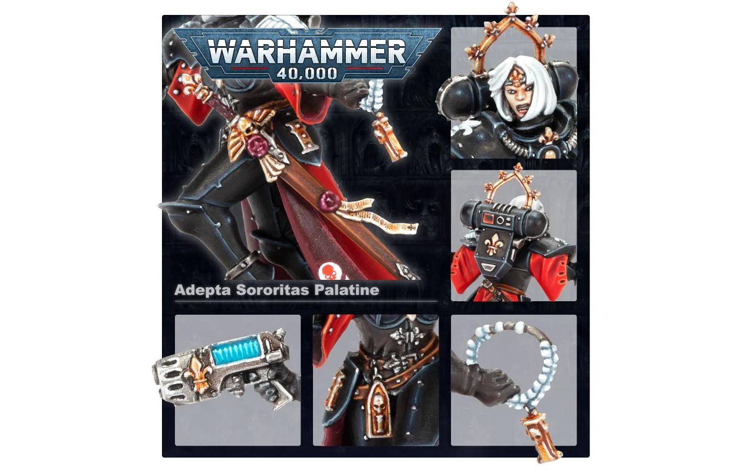 Figur Warhammer 40.000 Adepta Sororitas PalatinEffektives Unterstützungs-Charaktermodell für Ihre Sororitas