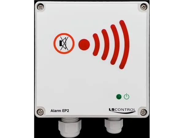 LS CONTROL VentilationAlarm EP2 (ES1162) 230V, multifunktionsalarm med indbygget tryksensor 9-2500 Pa og 0-10V signal til ekstern sensor.