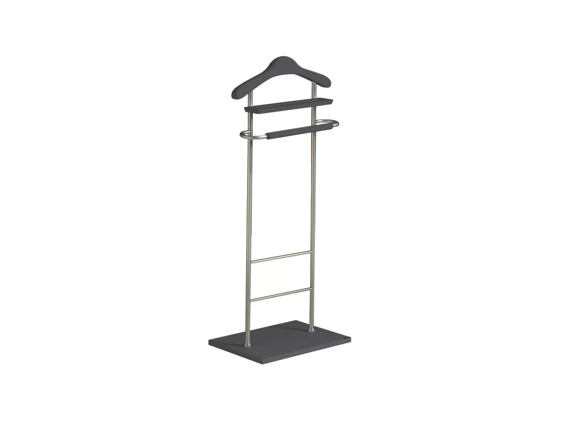 Valet de nuit - H110cm x L45cm x P28cm - hêtre massif gris graphite - Essence