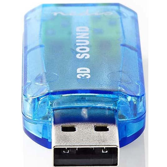 Nedis USCR10051BU USB-stick surround geluidskaart voor Windows