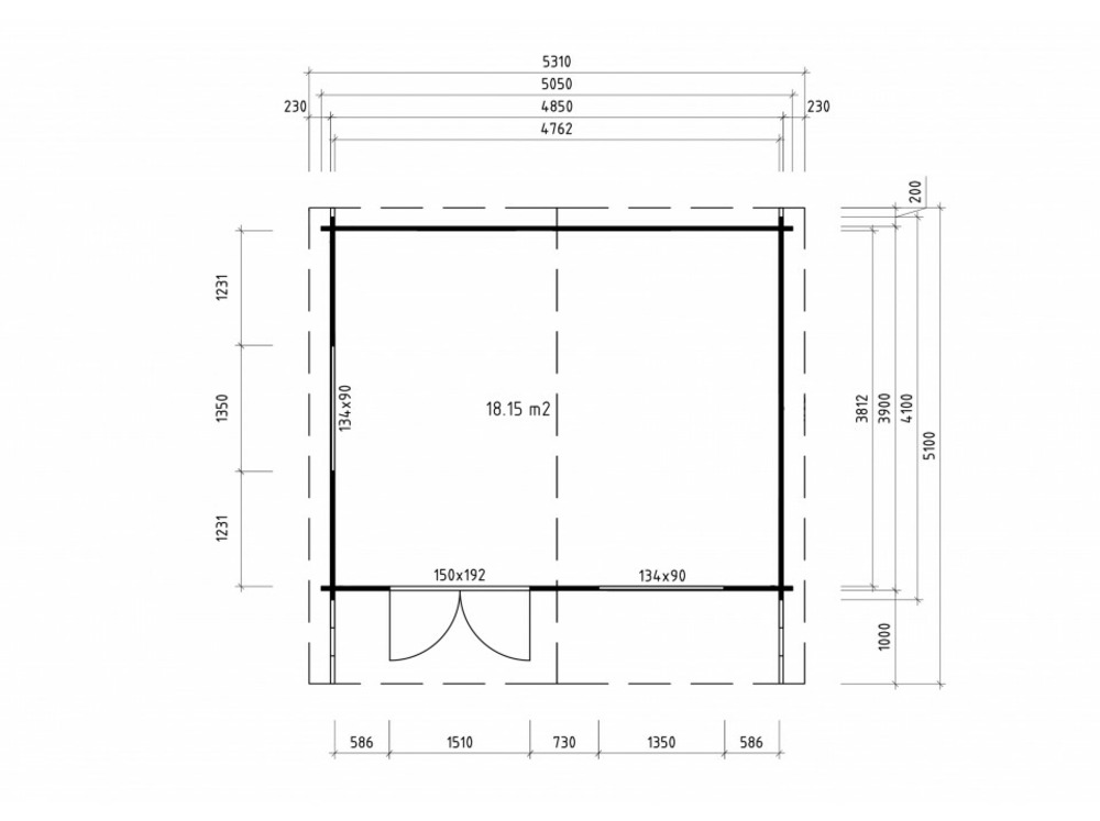 Direct abris chalet de jardin claira 18m² - epaisseurs des madriers : 44mm - double vitrage - abri de jardin - bois nordique